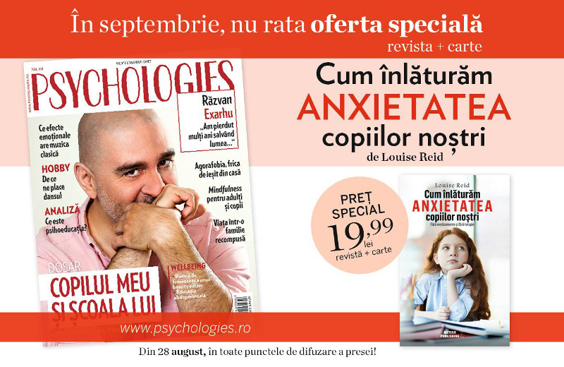 Promo pentru editia de Septembrie 2017 a revistei Psychologies Romania