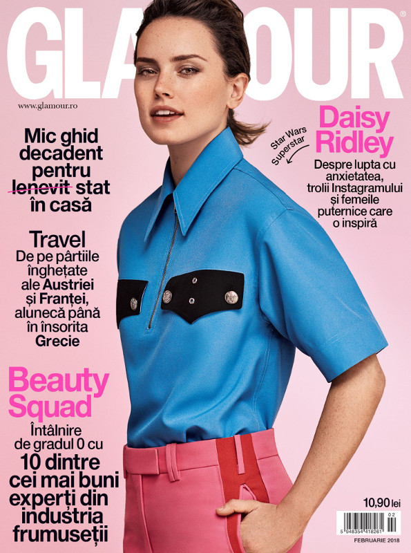 Glamour Magazine Romania ~~ Coperta: Daisy Ridley ~~ Februarie 2018