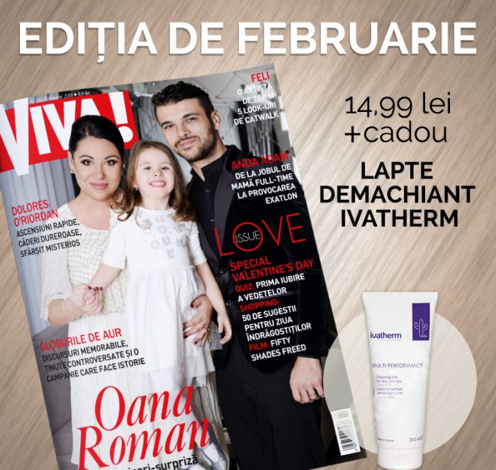 Promo pentru editia lunii Februarie 2018 a revistei VIVA! Romania ~~ Pret revista si produs Ivatherm: 15 lei