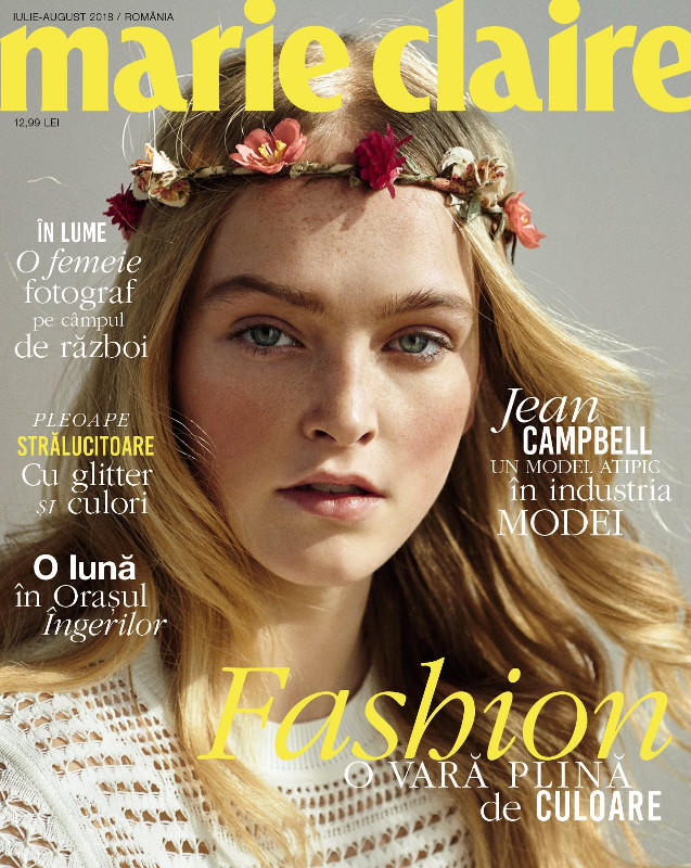 Marie Claire Magazine Romania ~~ Coperta: Jean Campbell ~~ Iulie-August 2018