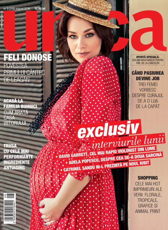 Revista UNICA ~~ Coperta: Feli Donose ~~ August 2018