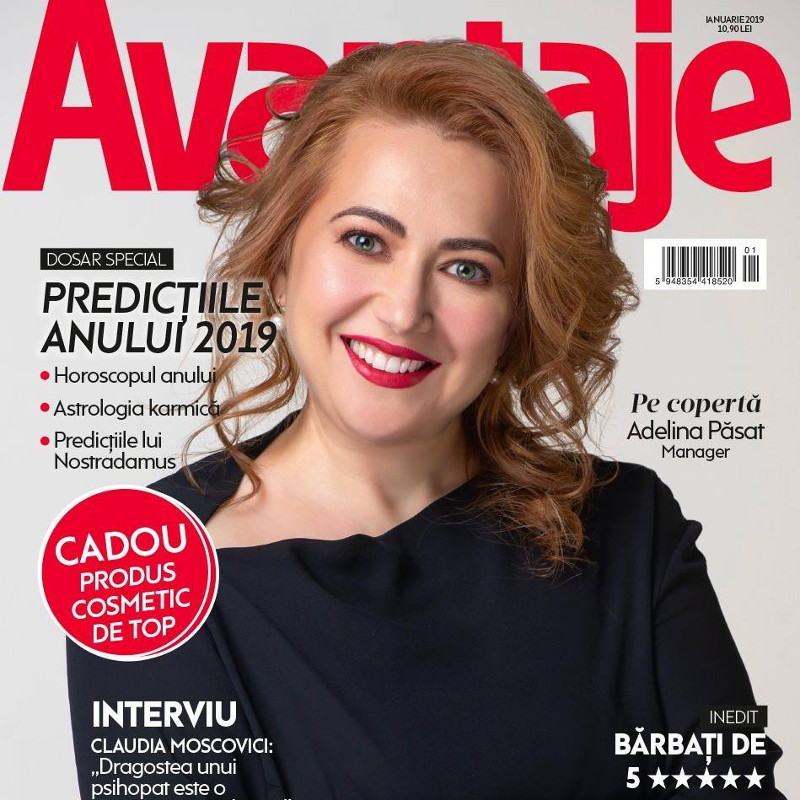 Revista Avantaje ~~ Coperta: Adelina Pasat ~~ Ianuarie 2019