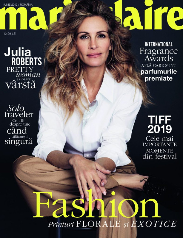 Marie Claire Magazine Romania ~~ Coperta: Julia Roberts ~~ Iunie 2019