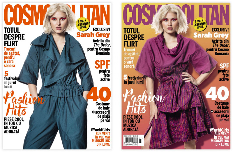 Cosmopolitan Magazine Romania ~~ Coperta:  Sarah Grey ~~ Iulie 2019