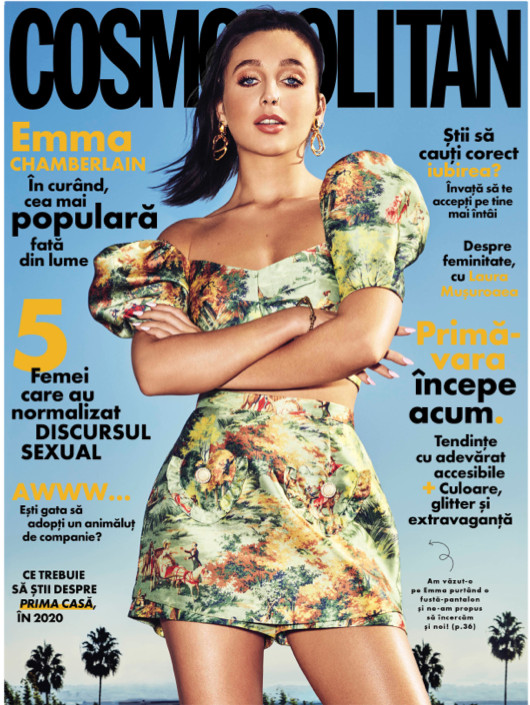 Cosmopolitan Magazine Romania ~~ Coperta: Emma Chamberlain ~~ Martie 2020