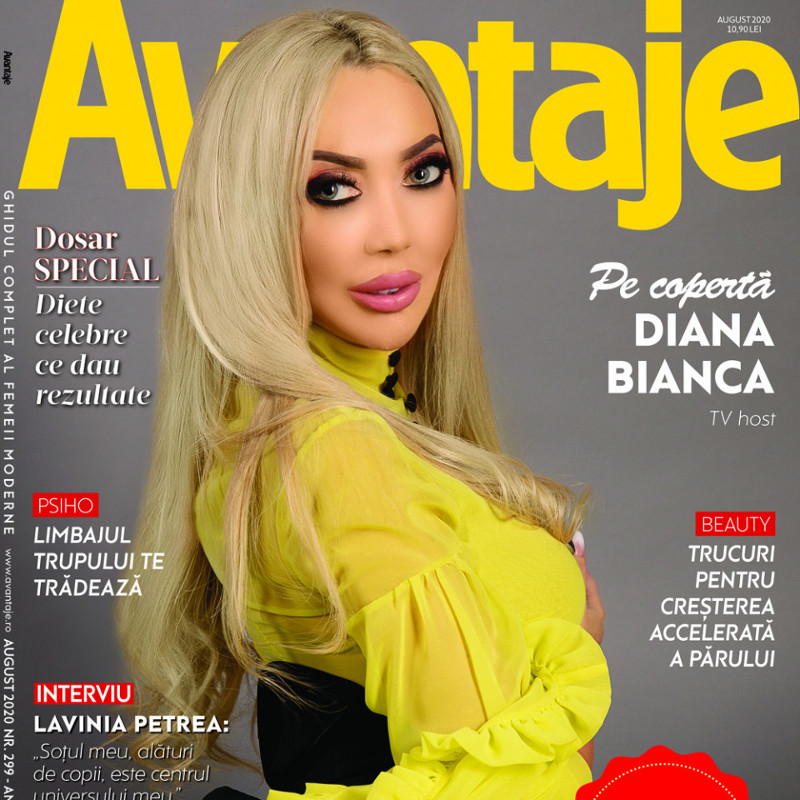 Revista AVANTAJE ~~ Coperta: Diana Bianca ~~ August 2020