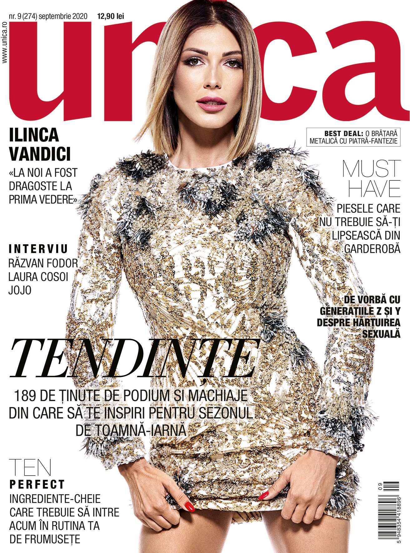Revista UNICA ~~ Coperta: Ilinca Vandici ~~ Septembrie 2020