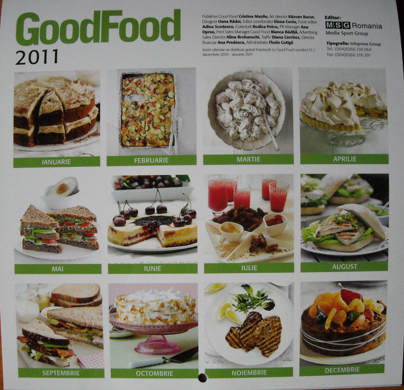 Calendarul Good Food 2011