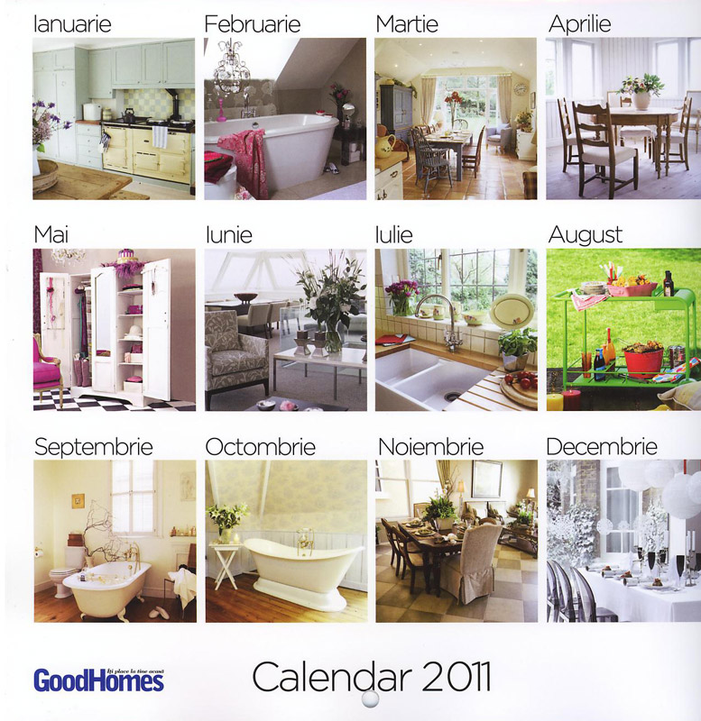 Good Homes ~~ Calendar 2011 ~~ Coperta spate
