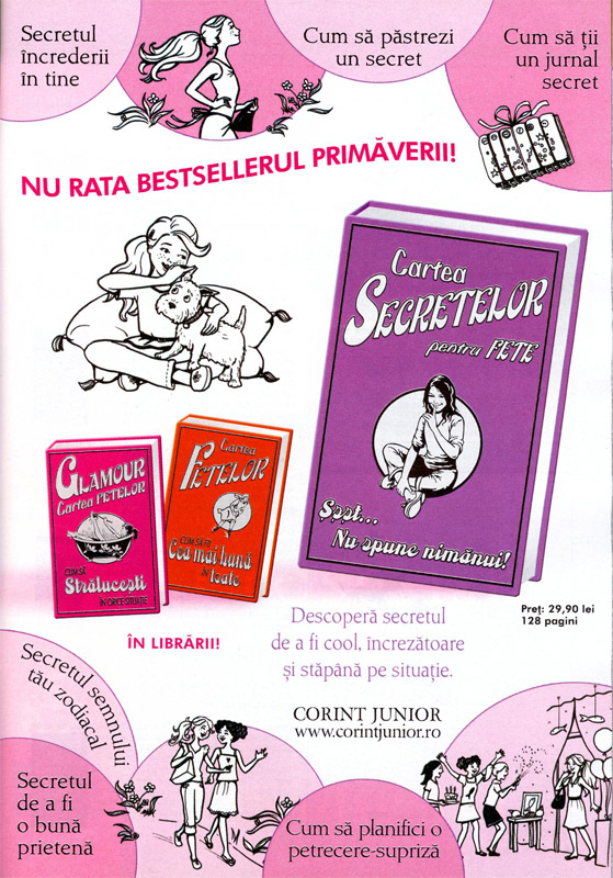 Promo Cartea Secretelor pentru Fete, editura Corint Junior