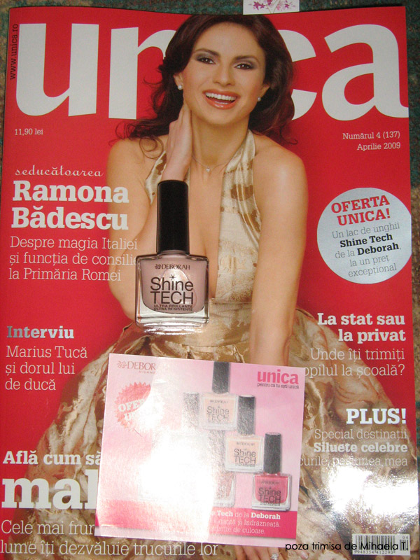 Unica :: Ramona Badescu :: lac de unghii Deborah Shine Tech :: Aprilie 2009