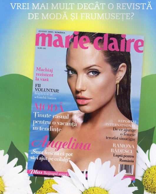 Coperta revistei Marie Claire, August 2008