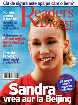 Coperta revistei Reader;s Digest, August 2008
