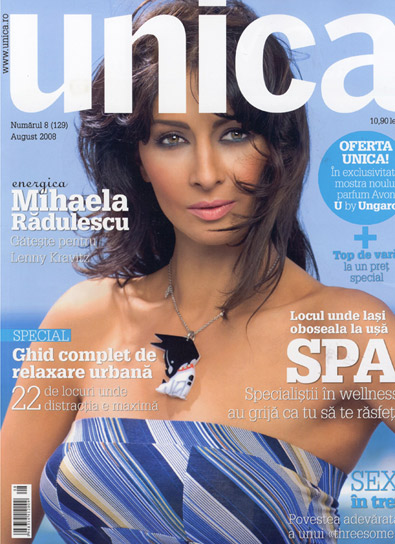 Coperta revista Unica, August 2008