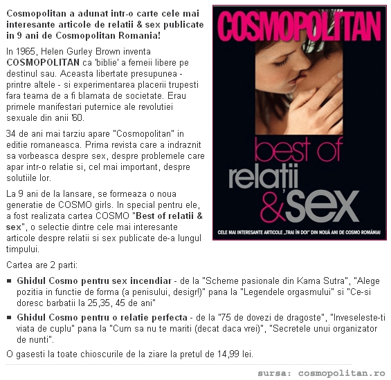 Cosmopolitan - best of relatii si sex