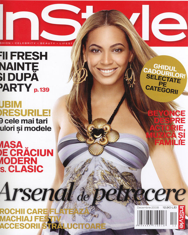 Coperta revistei InStyle Romania, Decembrie 2008, Coperta: Beyoncé Knowles