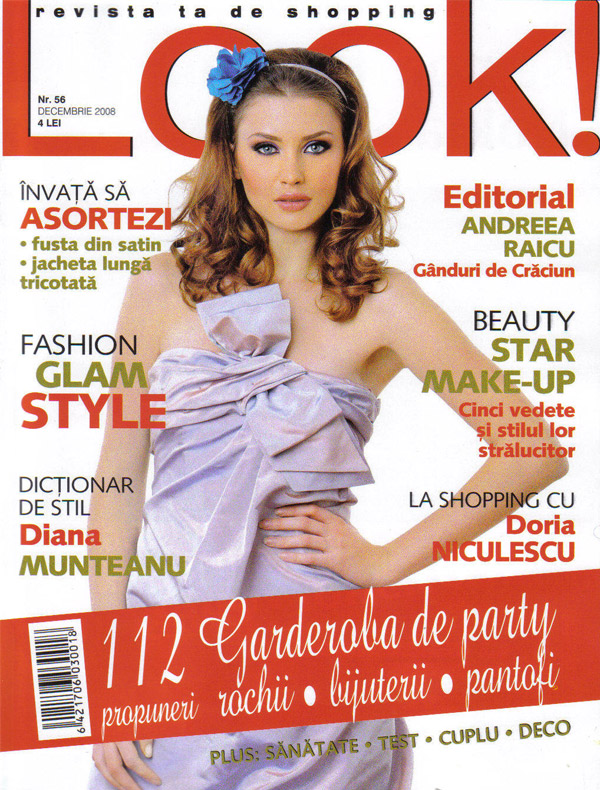 Coperta revistei Look! Romania, Decembrie 2008 (Coperta Diana Munteanu)