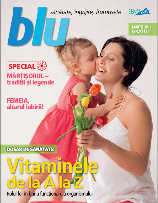 Revista gratuita Blu, pentru farmaciile Sensiblu ~~ Martie 2011