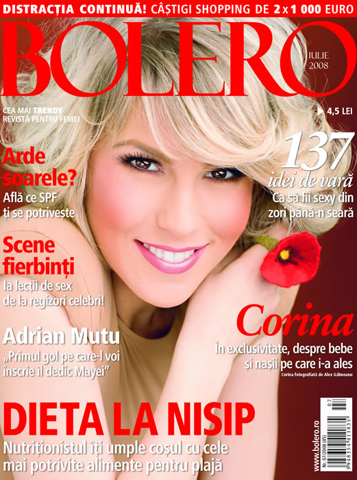 Coperta revistei Bolero, Iulie 2008