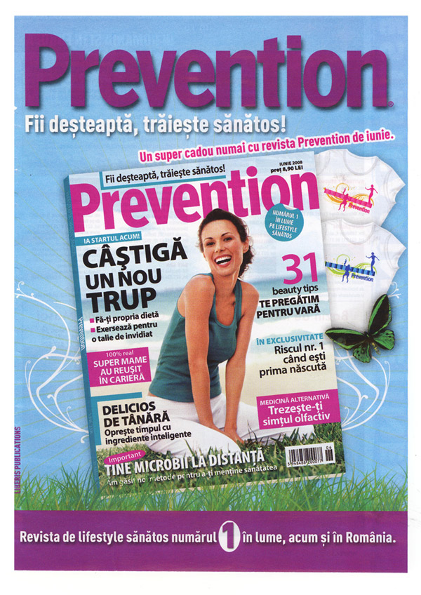 Promo revista Prevention, Iunie 2008 (tricou cadou)