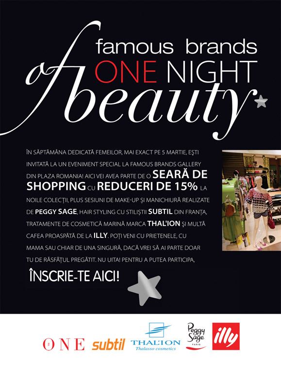 Famous Brands of ONE Night of Beauty :: Plaza Romania, Bucuresti :: 5 Martie 2009