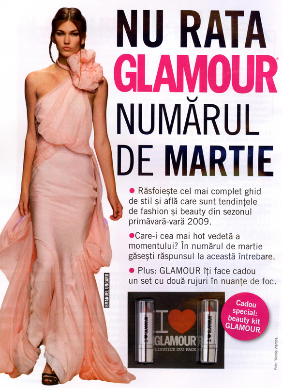 Glamour Romania :: Lipstik Duo Pack I ♥ Glamour :: Martie 2009