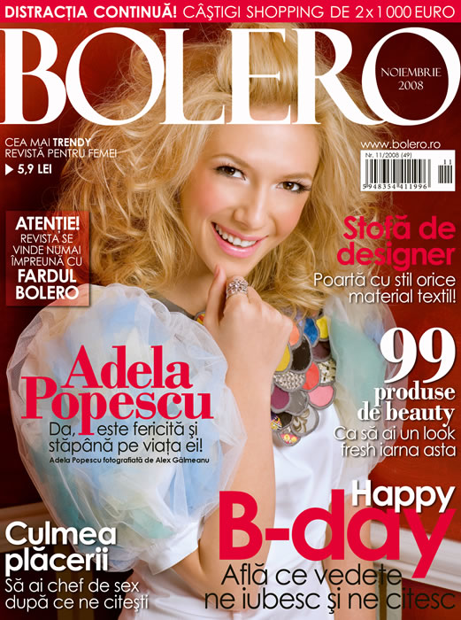 Coperta revistei Bolero, Noiembrie 2008