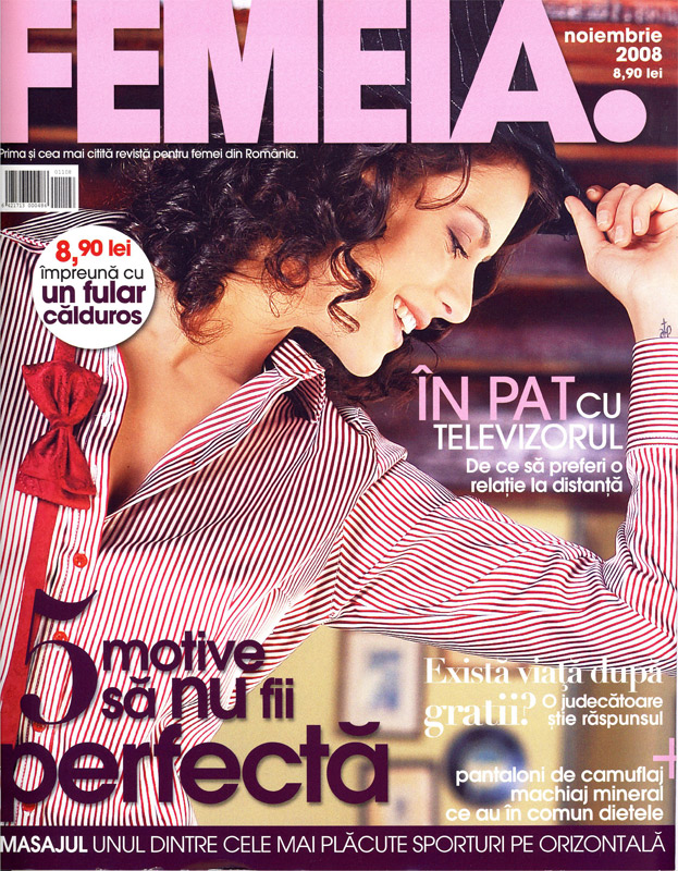 Coperta revistei Femeia., Noiembrie 2008 (Coperta: Elena Horvath, model agentia Etoiles)