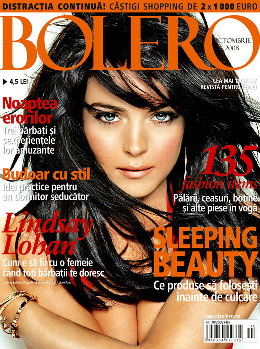 Coperta revistei Bolero, Octombrie 2008