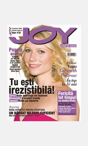 Coperta revistei Joy, Octombrie 2008