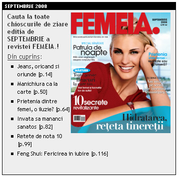 Revista Femeia., Septembrie 2008