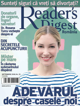 Coperta revistei Reader\'s Digest, Septembrie 2008