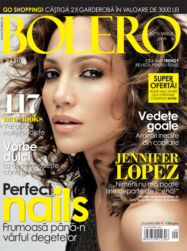 Bolero Romania :: Cover girl Jennifer Lopez :: Septembrie 2009