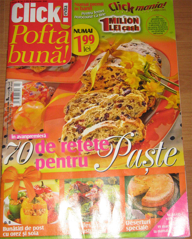 Click pofta buna ~~ 70 de retete pentru Paste ~~ Februarie 2010