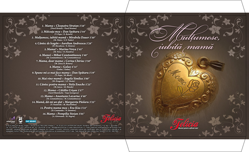 Cantecele de pe CD-ul Multumesc, iubita mama ~~ Felicia ~~ 4 Martie 2010