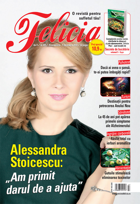 Felicia ~~ Coperta: Alessandra Stoicescu ~~ 25 Noiembrie 2010