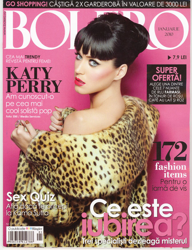 Bolero ~~ Coperta: Katy Perry ~~ Ianuarie 2010