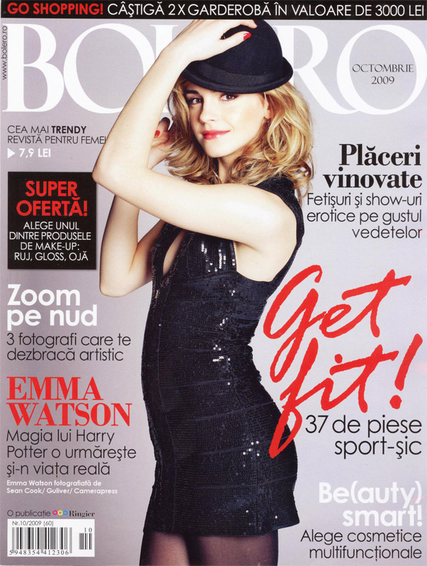 Bolero ~~ Cover girl Emma Watson ~~ Octombrie 2009