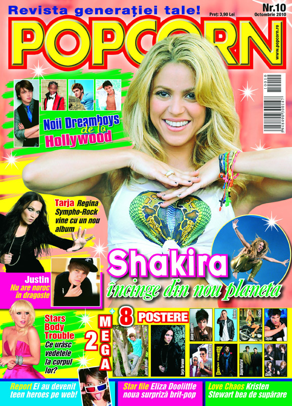 Popcorn ~~ Cover girl: Shakira ~~ Octombrie 2010