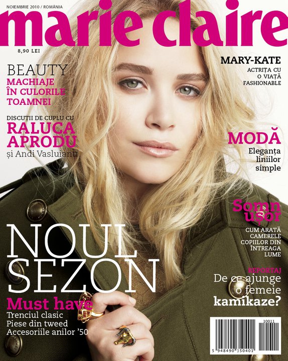 Marie Claire Romania ~~ Cover girl: Mary-Kate Olsen ~~ Noiembrie 2010