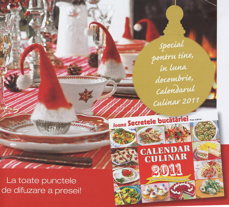 Ioana Secretele bucatariei ~~ Calendar culinar 2011