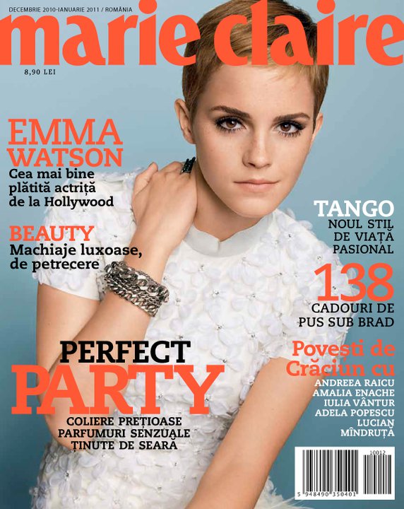 Marie Claire Romania ~~ Cover girl: Emma Watson ~~ Decembrie 2010-Ianuarie 2011