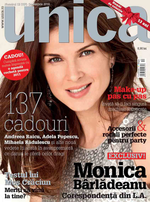 Unica ~~ Coperta: Monica Barladeanu ~~ Decembrie 2010