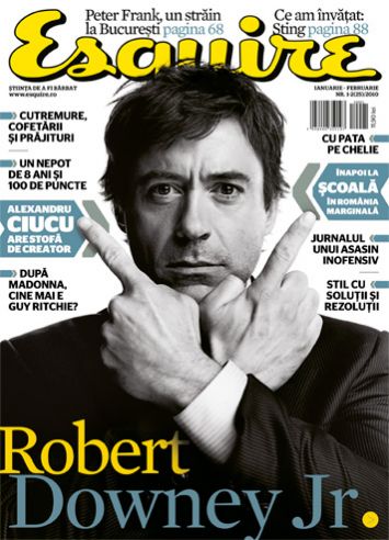 Esquire Romania ~~ Coperta: Robert Downey Jr. ~~ Ianuarie-Februarie 2010
