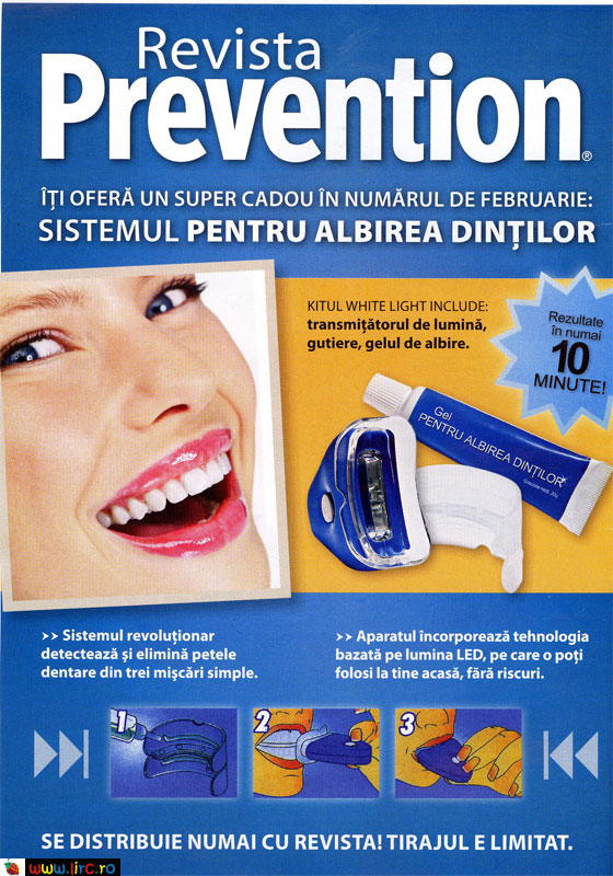 Promo Prevention ~~ Sistem pentru albirea dintilor ~~ Februarie 2010