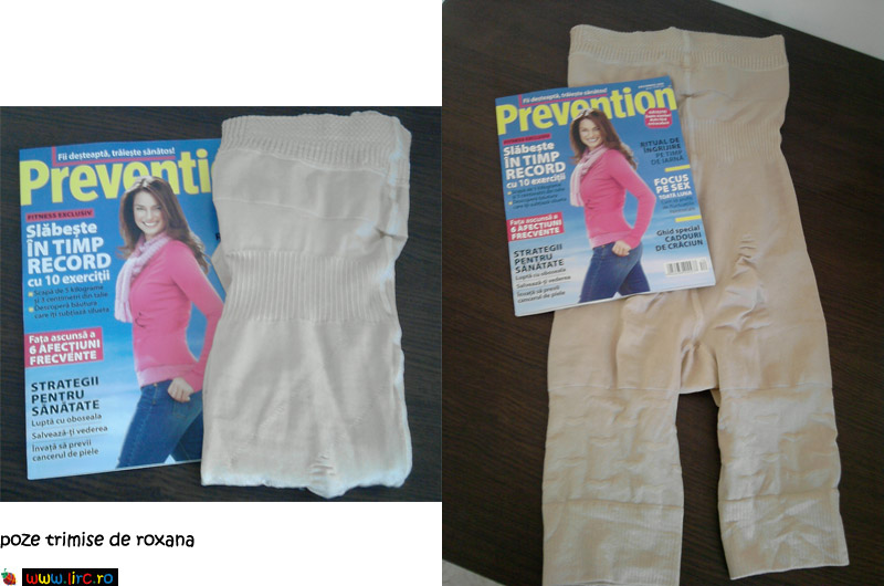 Pantalonii-corset cadou la revista Prevention, Decembrie 2009