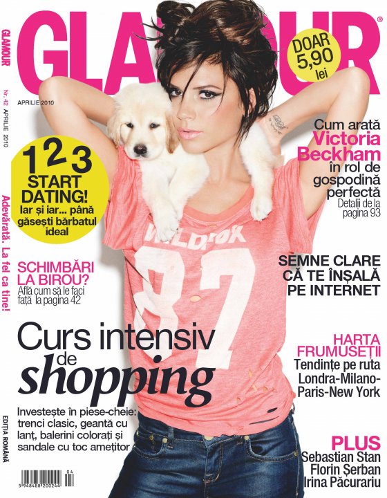 Glamour Romania ~~ Cover: Victoria Becham ~~ Aprilie 2010