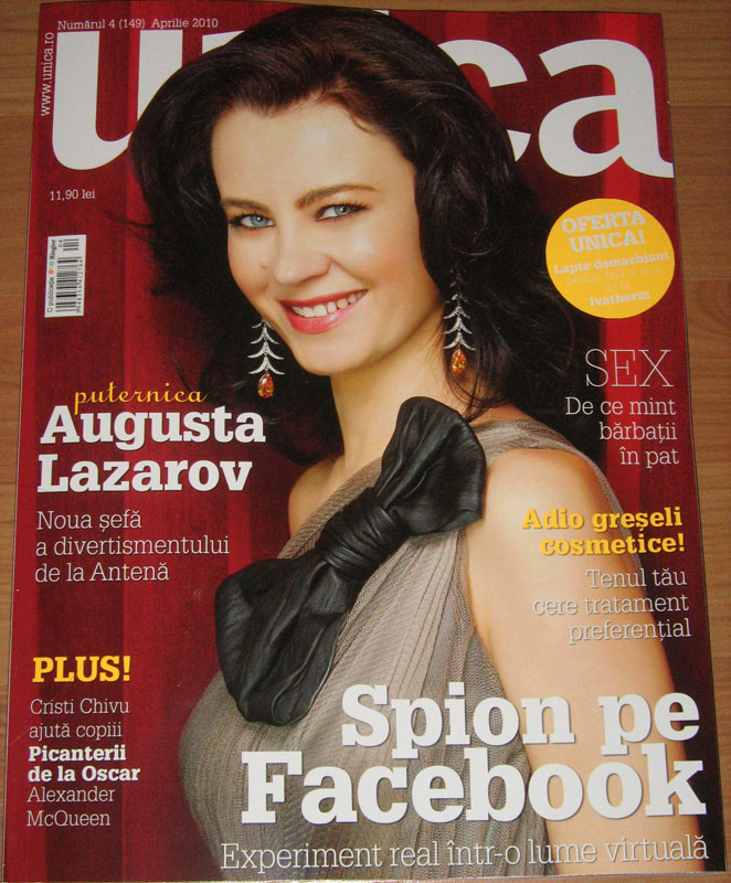 Unica ~~ Coperta: Augusta Lazarov ~~ Aprilie 2010