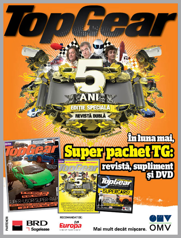 Top Gear ~~ Super pachet: revista + supliment + DVD ~~ Mai 2010