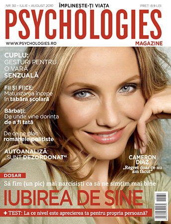 Psychologies ~~ Cover: Cameron Diaz ~~ Iulie - August 2010